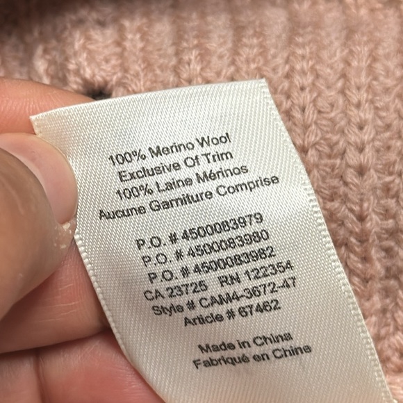 Wilfred Marino wool blush pink cable knit open sweater cardigan size small - Picture 7 of 13